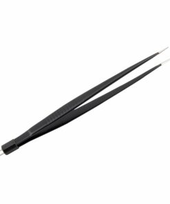 Reusable Bipolar, Standard Forceps, Straight Non Stick, With American Plug, 16 Cm Length, 0.5Mm Tip, Black (E-8-665)