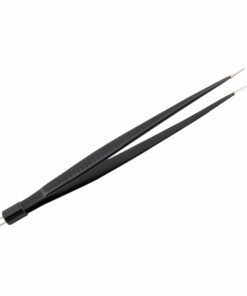 Reusable Bipolar, Standard Forceps, Straight Non Stick, With American Plug, 18 Cm Length, 1.5Mm Tip, Black (E-8-825)