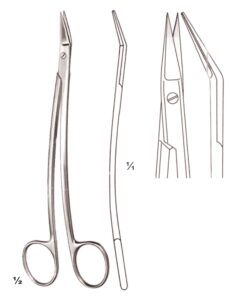 Dean Scissors S/S Curved 17Cm Toothed, Angled Upwards (B-054-17)