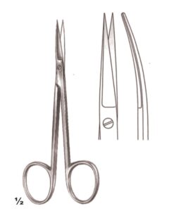 Small Modle Scissors S/S Curved 12Cm (B-061-12)
