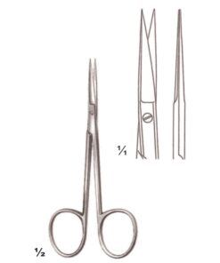 Scissors S/S Straight 10Cm Extra Flat Blades (B-074-10)
