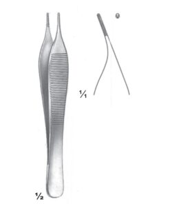 Mini Adson Forceps 1:2 Curved 12Cm (C-032-12)