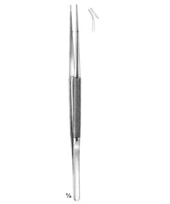 Forceps Curved 18Cm Stainless Steel Diamond Dust Jaw 6,0 X 0,4 Mm (C-054-18)