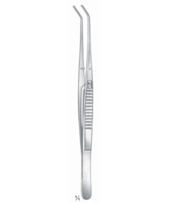 Forceps Curved 15Cm Suited To Hold Silver Pins, Nerve-Broaches And For Introducing Medicines (C-083-15)
