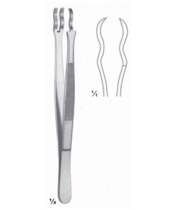 Dressing & Tissue Forceps Curved 14.5Cm Gasping and Sterilizing Forceps