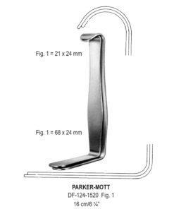 Parker-Mott Retractors,16Cm,Fig-1, 25X24Mm-68X24Mm  (SS-124-1520)