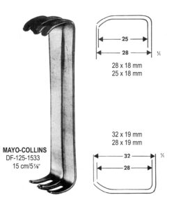 Mayo-Collins Retractors,15Cm  (SS-125-1533)