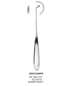 Deschamps Needle 20Cm Sharp Right (SS-186-2121)