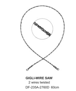 Gigli-Wire Saw, 2 Wire Twisted, 60Cm  (SS-235A-2760D)