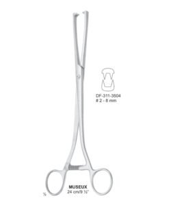 MUSEUX Tenaculum Forceps 24 cm, 2-8mm (SS-311-3504)