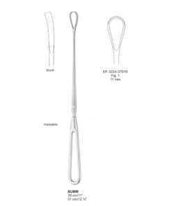 Bumm Uterine Curettes Fig.1, 11Mm 31Cm, Blunt, Malleable (SS-322A-3707B)