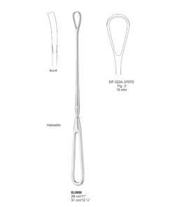 Bumm Uterine Curettes Fig.3, 15Mm 31Cm, Blunt, Malleable (SS-322A-3707D)