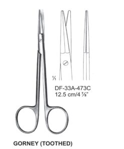 Groney (Toothed) Dissecting Scissors, Str, 12.5Cm (SS-33A-473C)