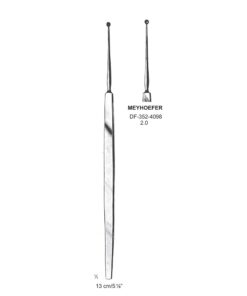 Meyhoefer Chalazion Curettes, Sharp, 2.0Mm Ø, 13Cm (SS-352-4098)