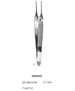 Graefe Iris Forceps, 7Cm,  Str, Ø 0.7Mm  (SS-359-4199)