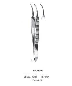 Graefe Iris Forceps, 7Cm, Cvd, Ø 0.7Mm  (SS-359-4201)