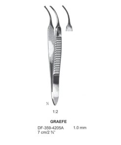 Graefe Iris Forceps, 7Cm, Cvd, 1X2 Teeth, Ø 1.0Mm  (SS-359-4205A)