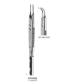 Stevens Iris Forceps, Angled,  1X2 Teeth, 11 Cm  (SS-360-4223)