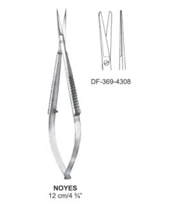 Noyes Micro Scissors, Str, Bl/Bl, 12Cm  (SS-369-4308)