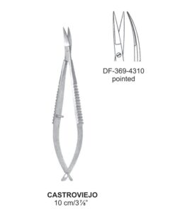 Castroviejo Micro Scissors, Cvd, Pointed, 10Cm  (SS-369-4310)