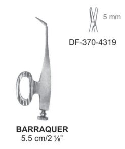 Barraquer, Corneal Scissors, 5.5Cm,  Cutting Blades 5Mm  (SS-370-4319)
