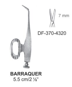 Barraquer, Corneal Scissors, 5.5Cm,  Cutting Blades 7Mm  (SS-370-4320)