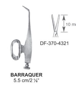 Barraquer, Corneal Scissors, 5.5Cm,  Cutting Blades 10Mm  (SS-370-4321)