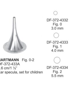 Hartmann Ear Specula, Fig.0-2, 3.6Cm, Set For Children  (SS-372-433A)