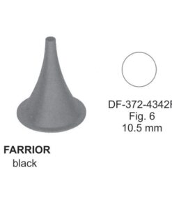Farrior Ear Specula, Black, Fig.6, 10.5Mm, 3.6Cm (SS-372-4342F)
