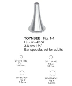 Toynbee Ear Specula, Fig.1-4, 3.6Cm, Set For Adults (SS-372-437A)