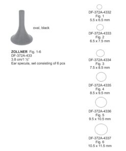 Zollner Ear Spacula, Set Of 6 Pcs,  3.8Cm  (SS-372A-433)