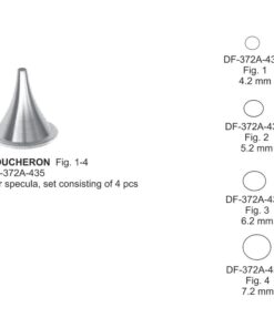 Boucheton Ear Spacula, Set Of 4 Pcs   (SS-372A-435)