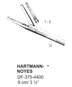 Hartmann-Noyes Ear Polypus Forceps, 1X2 Teeth, 9Cm (SS-375-4400)
