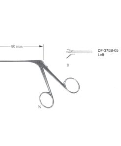 Micro Ear Forceps, Shaft Length 80Mm, Serrated, Left (SS-375B-05)