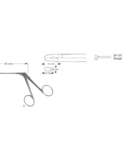 Micro Ear Forceps, Shaft Length 80Mm, Straight  (SS-375C-01)