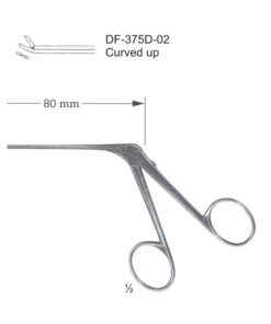 Micro Ear Forceps, Shaft Length 80Mm, Curved Up (SS-375D-02)
