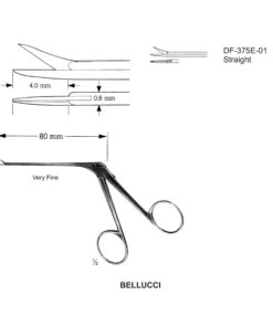 Bellucci Micro Ear Forceps, Very Fine, Straight  (SS-375E-01)