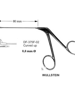 Wullstein Ear Polypus Forceps, 8 Ø, Curved Up (SS-375F-02)