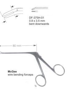 Mcgee Wire Bending Forceps, Bent Downwards, 0.8X3.5Mm (SS-375H-01)