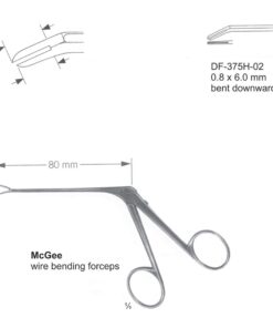 Mcgee Wire Bending Forceps, Bent Downwards, 0.8X6Mm (SS-375H-02)