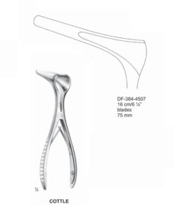 Cottle Nasal Speculum, 16Cm, Blades 75Mm  (SS-384-4507)
