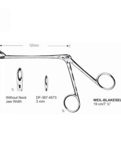 Weil-Blakesely Cutting Forceps Without Neck 19Cm, Jaw Width 3Mm  (SS-387-4573)