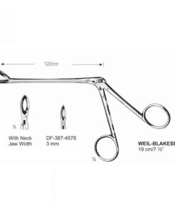 Weil-Blakesely Cutting Forceps With Neck 19Cm, Jaw Width 3Mm  (SS-387-4578)