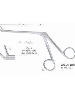 Weil-Blakesley Nasal Cutting Forceps, Fig.1, 45° , Jaw Width 3Mm, 19Cm (SS-387A-4573)