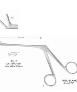 Weil-Blakesley Nasal Cutting Forceps, Fig.2, 45° , Jaw Width 3.5Mm, 19Cm (SS-387A-4574)
