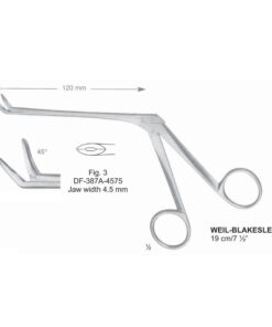Weil-Blakesley Nasal Cutting Forceps, Fig.3, 45° , Jaw Width 4.5Mm, 19Cm (SS-387A-4575)