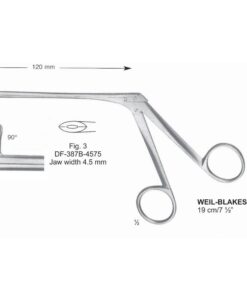 Weil-Blakesley Nasal Cutting Forceps, Fig.1, 90° , Jaw Width 3Mm, 19Cm (SS-387B-4573)