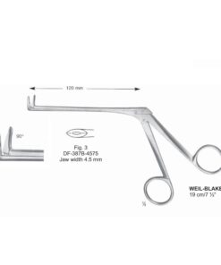 Weil-Blakesley Nasal Cutting Forceps, Fig.3, 90° , Jaw Width 4.5Mm, 19Cm (SS-387B-4575)