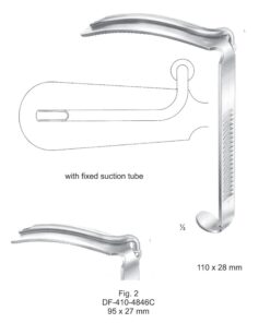 Davis- Boyle- Tongue Depressor With Fixed Suction Tube 95X27Mm (SS-410-4846C)