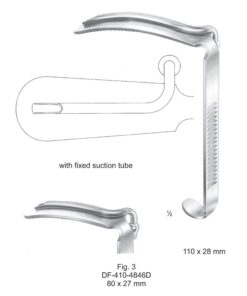 Davis- Boyle- Tongue Depressor With Fixed Suction Tube 80X27Mm (SS-410-4846D)